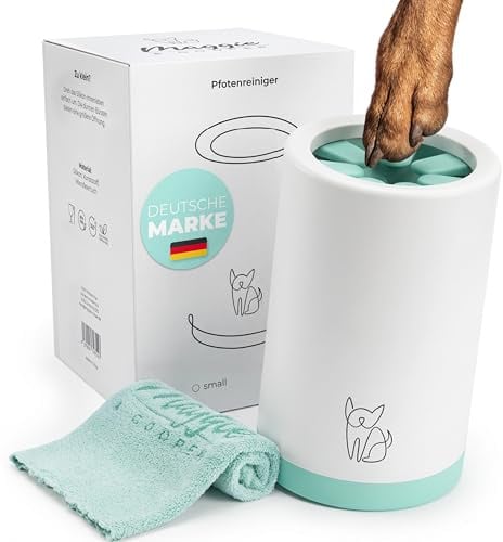 MAGGIE & COOPER Pulitore per zampe (large), zampe pulite, asciugamano in microfibra, 2 diverse misure, lavabile in lavastoviglie, spazzole morbide