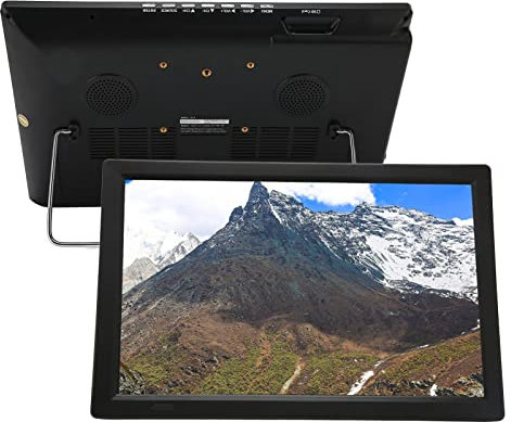 Tragbarer Fernseher, 14 Zoll 1080P LED tragbarer Kleiner Fernseher mit Derselben Bildschirmfunktion, Wiederaufladbarer, mit Lithiumbatterie Betriebener TV LCD für