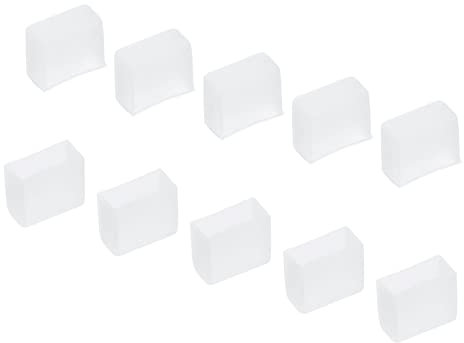 YOKIVE 60 pcs Silicone Bouchons, LED Tube Bande Extrémité Capuchon Couverture Imperméable, Idéal pour Bureau, Maison (Blanc, pour 3528/2835/3014 8mm Large Bande)