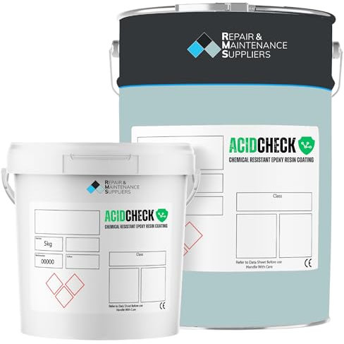RMS Acidcheck Chemical Resistant Epoxy Resin Concrete Floor Paint Coating | High-Strength, Durable, and Abrasion Resistant | Ideal for Floors, Bunds, Plant Rooms, and Battery Charging Areas