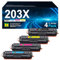 Coloran 203X CF540X Kompatible für HP 203X 203A CF540A - Toner für HP Color Laserjet Pro MFP M280nw M281fdw M281fdn M281cdw M254dn M254dw M254nw (4er-Pack)