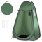 SPOTRAVEL Pop Up Shower Tent, Portable Instant Camping Privacy Toilet Tent with Mesh Windows, Zippered Door & Carry Bag, Outdoor Bathroom Changing Room Tent Shelter for Fishing Hiking (Green)