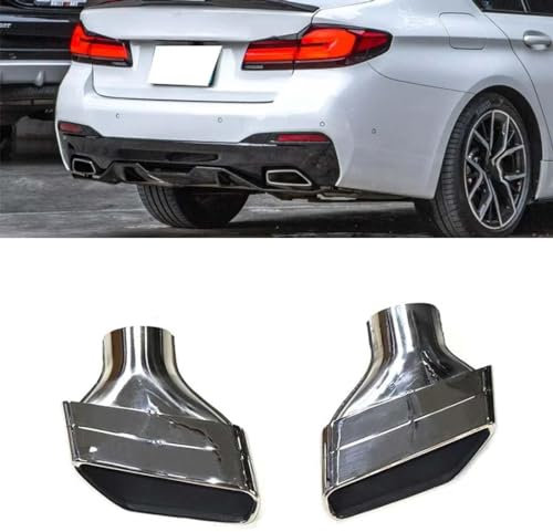 DBCFL Endstuck Auspuff für BMW G30 G31 525i 530i 528i, Auspuffblenden Edelstahl Auto Endstück Endschalldämpfer Spitze Endrohrblende,A