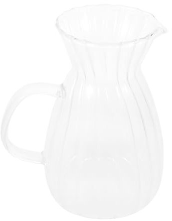 Cabilock Jarra Para Leche De Cristal Diseño Elegante Adecuado Para Cafetería y Hotel