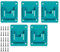 Madlife Garage 5 Pack Battery Holder for Makita 18V 14.4V Drill Tools Holder with Screws,Drill Mount Fit Cordless Tool Storage for 18 Volt LXT Li-ion Drill Tools