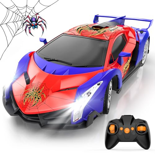 Macchina Telecomandata per Bambini 3 4 5 6 7 8 9+ Anni, 2.4Ghz Macchina Radiocomandata 15KM/h Veloci Auto RC Drift Car con Luci Spider Giocattolo Giochi Interno All'Aperto Regalo Bambino Maschio