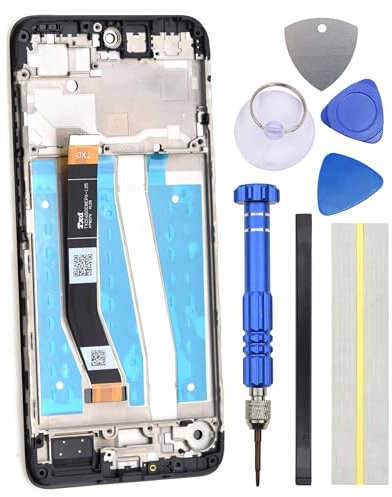 Double Sure Pantalla LCD IPS para Motorola Moto G14 PAYF0010IN negro con marco