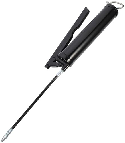 FOYTOKI Graisseur à Levier Manuel 400cc Haute Pression à Graisse Noir Robuste pour Usage Intensif Filetage Anti-Fuite et Ergonomique pour Graissage Automobile en Atelier