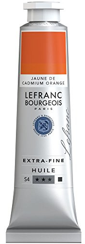 Lefranc Bourgeois 405051 extra feine Ölfarbe in Künstlerqualität aus hochwertigen Pigmenten, lebendige Farben, hohe Lichtechtheit, 40ml Tube - Kadmiumgelb Orange