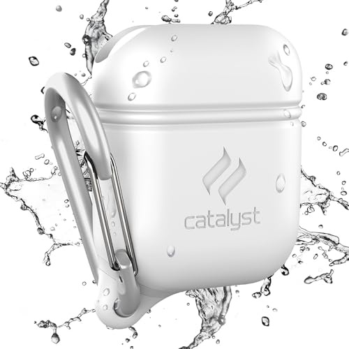 Catalyst Waterproof & Drop Proof Hülle AirPods (1st und 2nd Generation) Weiß - Wasserdicht, mit Karabiner, Stoßfest, Sturzsicher, Fallschutz