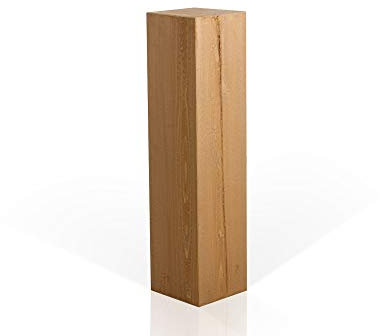 moebel-eins Blumensäule Fichte massiv Dekosäule Holzsäule Säule Landhaus Design, eichefarbig, 25x25 cm, 100 cm