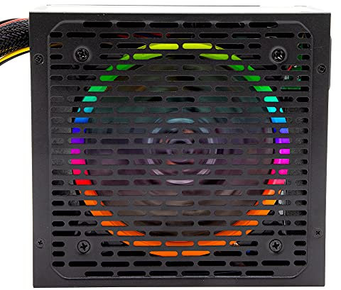 Yeyian Fuente de Alimentación Gaming Raiden 80 Plus RGB Series 500, 12V, 500W, Negro (YFR-45901)