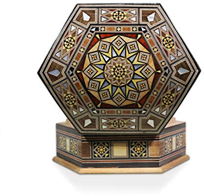 Elessar Schmuckkasten Holzschatulle,Box,Kästchen,Mosaik Kunsthandwerk,Aufbewahrung (20 x 17 x 9,5 cm)