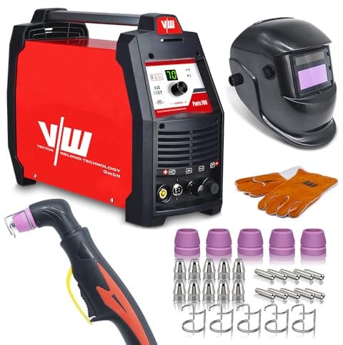 VECTOR Taglio al Plasma Dispositivo con 70 Ampere | Taglio fino a 20 mm - Accensione Pilota - 400 volt - con Tecnologia IGBT Taglierina al Plasma Display Digitale Plasma Cutter