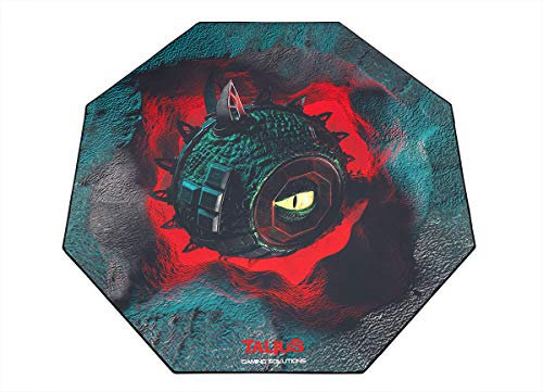 Talius Floorpad Alfombra Gaming. Tela con Base Antideslizante, Resistente al Agua, Color Negro, Disponible en Dos tamaños (Octogonal 1200mm)