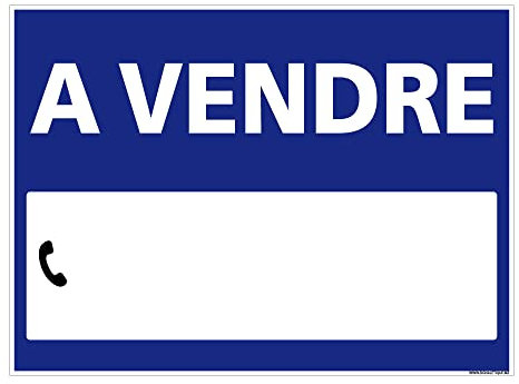 Panneau A Vendre. Panneau Immobilier à Vendre. Pancarte à Vendre 340 x 250 mm. (G1654) - Bleu -
