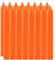 Bougies de Chandelier Longues Sans parfum - Lot de 16 Bougies Orange Longueur 17.5cm