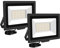 RIGIDON 2x 50W Projecteur d'extérieur Led, 5000LM Luminaire Exterieur, IP66 étanche Éclairage de Sécurité Extérieur, Projecteur led lampe de Patio Garage Terrasse Jardin Chantier, 3000K Blanc Neutre