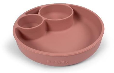 Filibabba - Silikonplatte unterteilt - Rose (FI-02277)