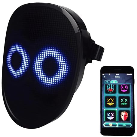 MOYACA LED-Maske mit Gestenerkennung, Horror-Thema, KOSTÜM-MASKE, Maske, für Kinder und Erwachsene, Unisex