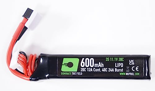 NUPROL Power - 11.1v LiPo 600mAh 3S Mini-Deans [Rate 20C @ 12A] [Burst 40C @ 24A] - PDW