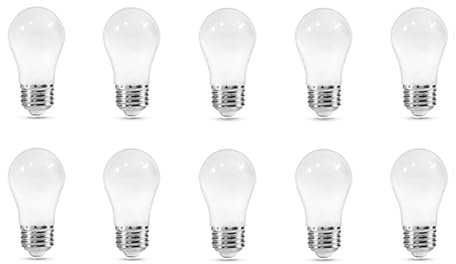 ZFQ 10er Pack 3W E27 LED Leuchtmittel, Glühbirne E27 Kaltweiss, E27 A50 Schraubverschluss Glühbirne, Wasserdichte für Innen und Außen Bereich Urlaub Party Dekoration, AC 220-240V