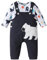 Baby Boy Clothes Bear Print Long Sleeve Tops Suspenders Pants 2pcs Clothing Sets
