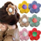 6 Stück Niedlich Plüsch Blumen Haarklammer Set,Farbe Blume Haarklammern Süß Kawaii Flower Hair Clip Weinlese Elegant Plüsch Floral Claw Clip Flowers Hair Clips für Frauen Mädchen Hair Accessories