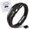 MANVEN Bracelet Papa Cadeau Papa Cadeau Fête des Pères Bracelet en Cuir Inox Pour Hommes Fete des Pere Futur Beau D'anniversaire Noël