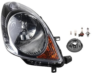 Johns, Scheinwerfer Halogen Front passend für Nissan Note E11 03/2006-12/2008 H4 Rechts + Nebelscheinwerfer + Leuchtmittel
