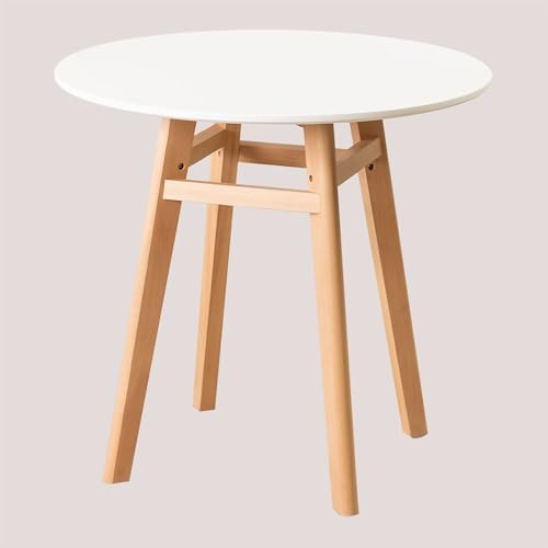 SKLUM Runder Esstisch aus MDF und Buchenholz (Ø80) Scand Nordic -