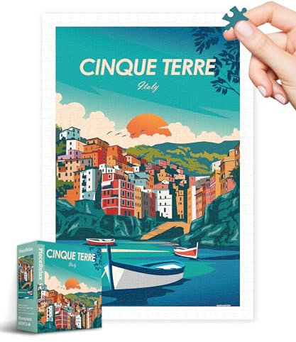 PieceRelax Puzzle 600 Teile für Erwachsene & Kinder ab 14 – Studio Inception - World Travel - Cinque Terre [H3572], 44,6 x 30,8 cm, Herausforderung & Achtsamkeit für Ihre Me-Time