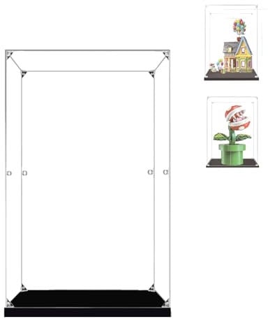 BOOVAX Vitrine für Lego 43217 40720 71426 10368 - Acryl Klar Schaukasten für [Carls Haus aus Oben/Piranha-Pflanze/Chrysantheme] - 20x15x30 cm | 2mm (Nur Vitrine)