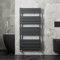 Radiant Living Flat Panel Heated Towel Rail Radiator 1200 x 600mm Bathrooms Wall Mounted Ladder Anthracite Grey