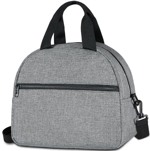 UYLIA Bolsa isotérmica de 10 l, pequeña y pequeña, para mujeres y hombres, para adultos, trabajo, escuela, pícnic, playa (gris, L…