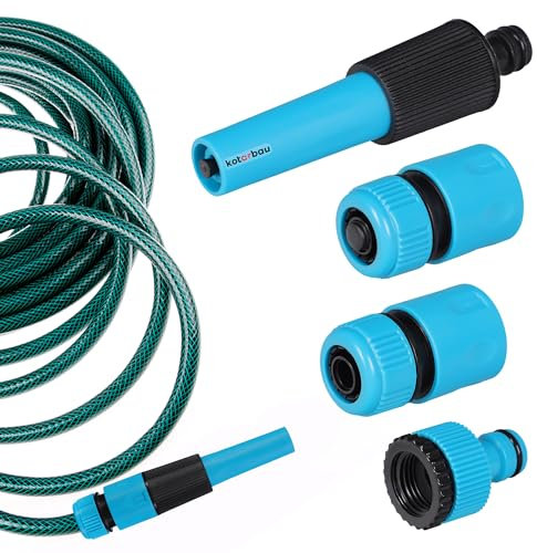 KOTARBAU® Kit D'arrosage Pour Tuyau D'arrosage 1/2 En PVC | Buse Réglable | Raccord Tuyau D'arrosage | Embout Tuyau Arrosage | Raccord Tuyau Arrosage | Connecteur Tuyau Arrosage | Embout Arrosage