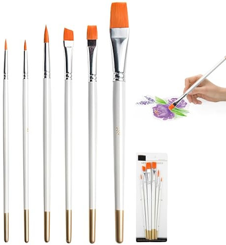 6Pcs Face Paint Brushes Set, Artist Brushes Suitable for Paint Brushes Art, Oil Painting, Watercolor Painting, Face Painting