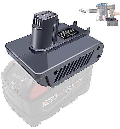 JJXNDO DC34 Type A Battery Adapter for Dyson DC31 DC34 DC35 DC44 Handheld Vacuum Cleaners, Converter for Milwaukee M18 18V Li-ion Battery to Dyson [Only Fit for Type A]