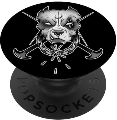 Pitbull Zombie Bully Blackwork PopSockets Klebender PopGrip