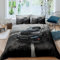 Sportwagen Bettwäsche-Sets,Microfaser Bettwäsche 135X200 + 80X80 Kissenbezug,Schwarzes Auto 3D Bettbezug Mit Reißverschluss Sommer Winter Für Kinder,Single Bed,A30
