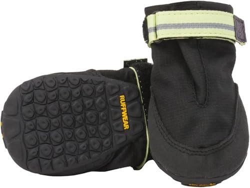 RUFFWEAR Summit Trex Hundeschuhe, XXXX-Small Hundestiefel und Hundelaufschuhe, Hundewanderstiefel zum Wandern, Outdoor-Hundepfotenschutz, Größe XXXXS, Obsidianschwarz (Paar)