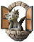 YOKIOU Gartendekoration, Drache außen, 15,2 cm, Gartenzwerge, Statuen, Hofdekorationen, Drache, Außendekoration, Kunstharz (Fenster)
