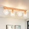 Deboola Deckenstrahler 4 Flammig Deckenleuchte Holz - Deckenlampe Vintage Deckenspot Schwenkbar E14 Strahler Esszimmerlampe Spots LED Flur Wohnzimmer Schlafzimmer Küche Esszimmer Ohne Leuchtmittel
