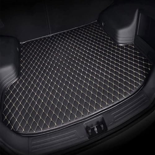 GZDJBSLH Auto kofferraummatte für BMW X1 F48 2015-2019,Kofferraummatten Antirutschmatte Ladekantenschutz Kratzfest rutschfest Kofferraumschutz Wasserabweisend,A-Black White
