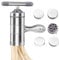 Tissting Macchina per Pasta, Acciaio Inossidabile Pressa Manuale per Tagliatelle Macchina per Tagliatelle 5 in 1 Portatile Macchina Pasta Noodle Maker