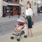 Poussette 3 en 1, Poussette Canne, Trio, Poussette Bebe, Landau Bébé, Accessoires, Adaptateurs Universels, Grandes Roues, 25kg, panier spacieux -C-rose