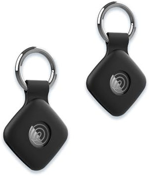 Case for Tile by Life360 Mate (2024) Bluetooth Tracker, Soft Silicone Protective Portable Scratch Shock Resistant Skin Friendly,2 Black.