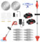 2025 NEW Electric Weed Trimmer, 4 in 1 Cordless Grass Trimmer with Adjustable Handle, Powerful Weed Wacker with Metal Blade and 84-120cm Telescopic Pole, for Lawn Trimming, Lawn Care, Garden, Trees