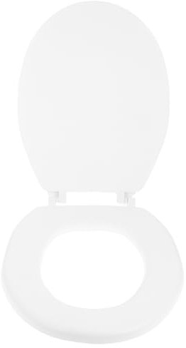 DOITOOL 1pieza Asiento De Inodoro Acolchado De Tapa De Baño y Silenciosa Diseño Uo Instalación Sencilla y Fácil Limpieza Adecuado Para Hogar