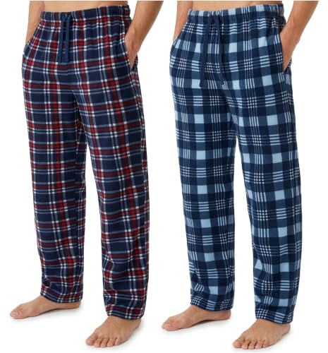 Get Trend Pantaloni Pigiama Uomo Invernale, Set 2 Pezzi Pantalone Lungo con Tasche Laterali, Abbigliamento da Casa, Regalo Uomo